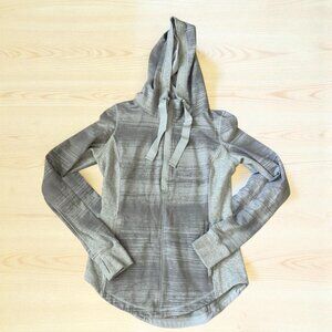 LULULEMON Gray Zip Hoodie Sweatshirt Size 8